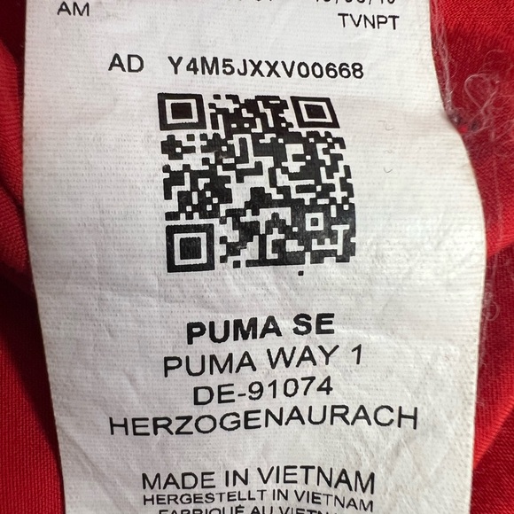 PUMA Men’s Windbreaker Jacket L Red Black Hooded Pullover Drawstring Athletic‎ - Picture 8 of 12